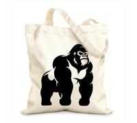 AILOONG Canvas Bag Animal Gorilla Primate Monkey Zoo 12 oz thick fabric Sketching bag 31x36cm Medium