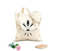 AILOONG Canvas Bag Arrows Bow Bird's Feathers Ethnic Style Hunting 12 oz thick fabric Sketching bag 35x40cm Large