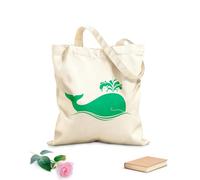 AILOONG Canvas Bag Big Blue Whale Cartoons Sea Animals 340g/m² thick fabric Sketching bag