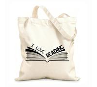 AILOONG Canvas Bag Book Bookshop Library Reading 12 oz thick fabric Sketching bag 31x36cm Medium