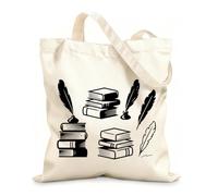 AILOONG Canvas Bag Books Pen Writer Reading Library 12 oz thick fabric Sketching bag 25x30cm Small