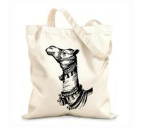 AILOONG Canvas Bag Camel Head Desert Bedouin Animal Zoo 12 oz thick fabric Sketching bag 35x40cm Large