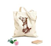 AILOONG Canvas Bag Camel Head Desert Bedouin Animal Zoo 340g/m² thick fabric Sketching bag
