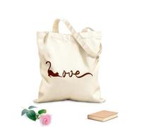 AILOONG Canvas Bag Cat Kitten Love Romantic Pet Home Animal 340g/m² thick fabric Sketching bag