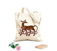AILOONG Canvas Bag Deer Doe Animal Forest Pattern 340g/m² thick fabric Sketching bag
