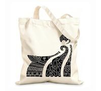 AILOONG Canvas Bag Elephant Family Ornament Animals Nursery 12 oz thick fabric Sketching bag 35x40cm Large