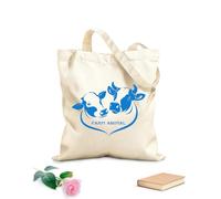 AILOONG Canvas Bag Farm Animals Cows Butcher Shop Meat Restaurant Logo 340g/m² thick fabric Sketching bag