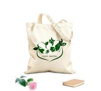 AILOONG Canvas Bag Farm Animals Cows Butcher Shop Meat Restaurant Logo 340g/m² thick fabric Sketching bag