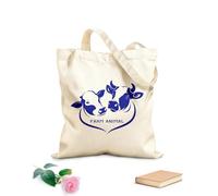 AILOONG Canvas Bag Farm Animals Cows Butcher Shop Meat Restaurant Logo 340g/m² thick fabric Sketching bag