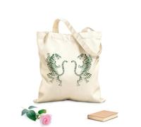 AILOONG Canvas Bag Fighting Tigers African Wild Animals Jungle 340g/m² thick fabric Sketching bag