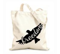 AILOONG Canvas Bag Flying Bird Freedom Letter Wildlife Be Free 12 oz thick fabric Sketching bag 31x36cm Medium