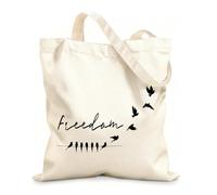 AILOONG Canvas Bag Flying Birds Freedom ation 12 oz thick fabric Sketching bag 31x36cm Medium
