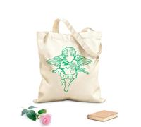 AILOONG Canvas Bag Flying Cupid Wings Angel With Automatic Gun 340g/m² thick fabric Sketching bag