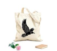 AILOONG Canvas Bag Flying Eagle Wings Bird Air Tribal Symbol 12 oz thick fabric Sketching bag 31x36cm Medium