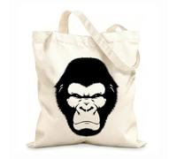 AILOONG Canvas Bag Monkey Head Animal Jungle Zoo 12 oz thick fabric Sketching bag 31x36cm Medium