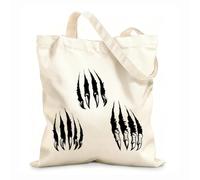 AILOONG Canvas Bag Monster's Paw Claws Predator Animal Horror 12 oz thick fabric Sketching bag 25x30cm Small