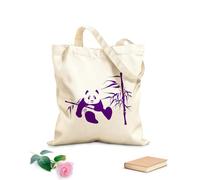 AILOONG Canvas Bag Panda Bamboo Kids Nursery Funny Animal 340g/m² thick fabric Sketching bag