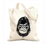 AILOONG Canvas Bag Primacy Animal Predator Zoo Monkey Head 12 oz thick fabric Sketching bag 31x36cm Medium