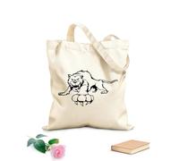 AILOONG Canvas Bag Tiger Nursery Animal Tribal Predator Kids 12 oz thick fabric Sketching bag 25x30cm Small