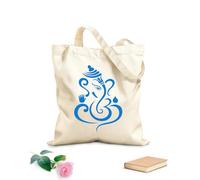 AILOONG Canvas Tote Bag Abstract Ganesha Indian Symbol Hinduism 340g/m² thick fabric Replaces school bag