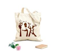 AILOONG Canvas Tote Bag Cocktails Night Club Party Bar Liquor Store Adults 340g/m² thick fabric Replaces school bag