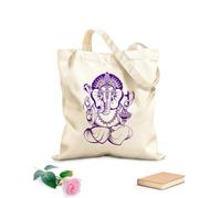 AILOONG Canvas Tote Bag Ganesha Elephant Hinduism Hindu God 340g/m² thick fabric Replaces school bag