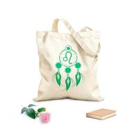 AILOONG Canvas Tote Bag Horoscope Sing Leo Zodiac Dreamcatcher 340g/m² thick fabric Replaces school bag