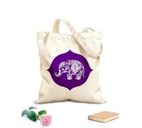 AILOONG Canvas Tote Bag Indian Baby Elephant Nursery Kids 340g/m² thick fabric Replaces school bag