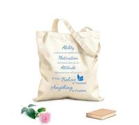 AILOONG Canvas Tote Bag Inspirational Quote Ability Motivation Attitude Believe in Yourself Anything is possible 340g/m² thick fabric Replaces school bag