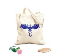 AILOONG Canvas Tote Bag Myth Beast Fantasy Flying Fire Dragon 340g/m² thick fabric Replaces school bag