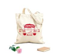 AILOONG Canvas Tote Bag Science Chemistry Lab Words Discoveries Substances Reactions 340g/m² thick fabric Replaces school bag