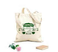 AILOONG Canvas Tote Bag Science Chemistry Lab Words Discoveries Substances Reactions 340g/m² thick fabric Replaces school bag