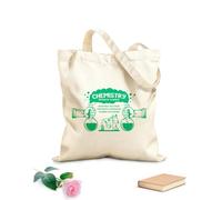 AILOONG Canvas Tote Bag Science Chemistry Lab Words Discoveries Substances Reactions 340g/m² thick fabric Replaces school bag