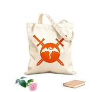 AILOONG Canvas Tote Bag Swords Dragon Shield Warrior Knight Boy 340g/m² thick fabric Replaces school bag