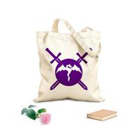 AILOONG Canvas Tote Bag Swords Dragon Shield Warrior Knight Boy 340g/m² thick fabric Replaces school bag