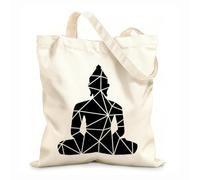 AILOONG Canvas Tote Bag Yoga Meditation Relaxation OM Chakra Mantra Buddha 12 oz thick fabric Replaces school bag 35x40cm Large