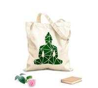 AILOONG Canvas Tote Bag Yoga Meditation Relaxation OM Chakra Mantra Buddha 340g/m² thick fabric Replaces school bag