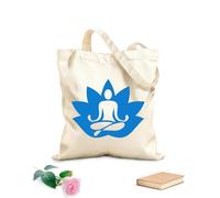 AILOONG Canvas Tote Bag Yoga Pose Meditation Hinduism Buddhism Yoga Studio 340g/m² thick fabric Replaces school bag