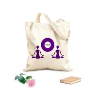 AILOONG Canvas Tote Bag Yoga Zen Meditation Buddhism 340g/m² thick fabric Replaces school bag