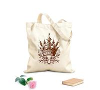 AILOONG Canvas Wine Gift Bag a beautiful crown line art hand drawn fit 340g/m² thick fabric Matches clothing