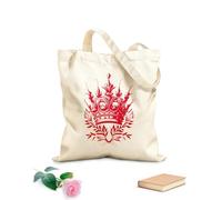 AILOONG Canvas Wine Gift Bag a beautiful crown line art hand drawn fit 340g/m² thick fabric Matches clothing