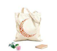 AILOONG Canvas Wine Gift Bag a crescent moon formed from stars 340g/m² thick fabric Matches clothing