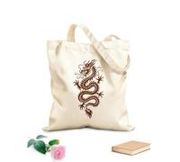 AILOONG Canvas Wine Gift Bag a dragon chinese brush art tattoo design 340g/m² thick fabric Matches clothing