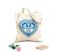 AILOONG Canvas Wine Gift Bag a glyph style icon of caduceus symbol 340g/m² thick fabric Matches clothing