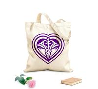 AILOONG Canvas Wine Gift Bag a glyph style icon of caduceus symbol 340g/m² thick fabric Matches clothing