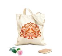 AILOONG Canvas Wine Gift Bag a glyph style icon of peacock feather symbol 340g/m² thick fabric Matches clothing