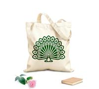 AILOONG Canvas Wine Gift Bag a glyph style icon of peacock feather symbol 340g/m² thick fabric Matches clothing