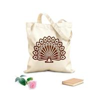 AILOONG Canvas Wine Gift Bag a glyph style icon of peacock feather symbol 340g/m² thick fabric Matches clothing