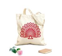 AILOONG Canvas Wine Gift Bag a glyph style icon of peacock feather symbol 340g/m² thick fabric Matches clothing