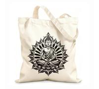 AILOONG Canvas Wine Gift Bag a morden buddha oriental decor ornament glow forge 12 oz thick fabric Matches clothing 35x40cm Large